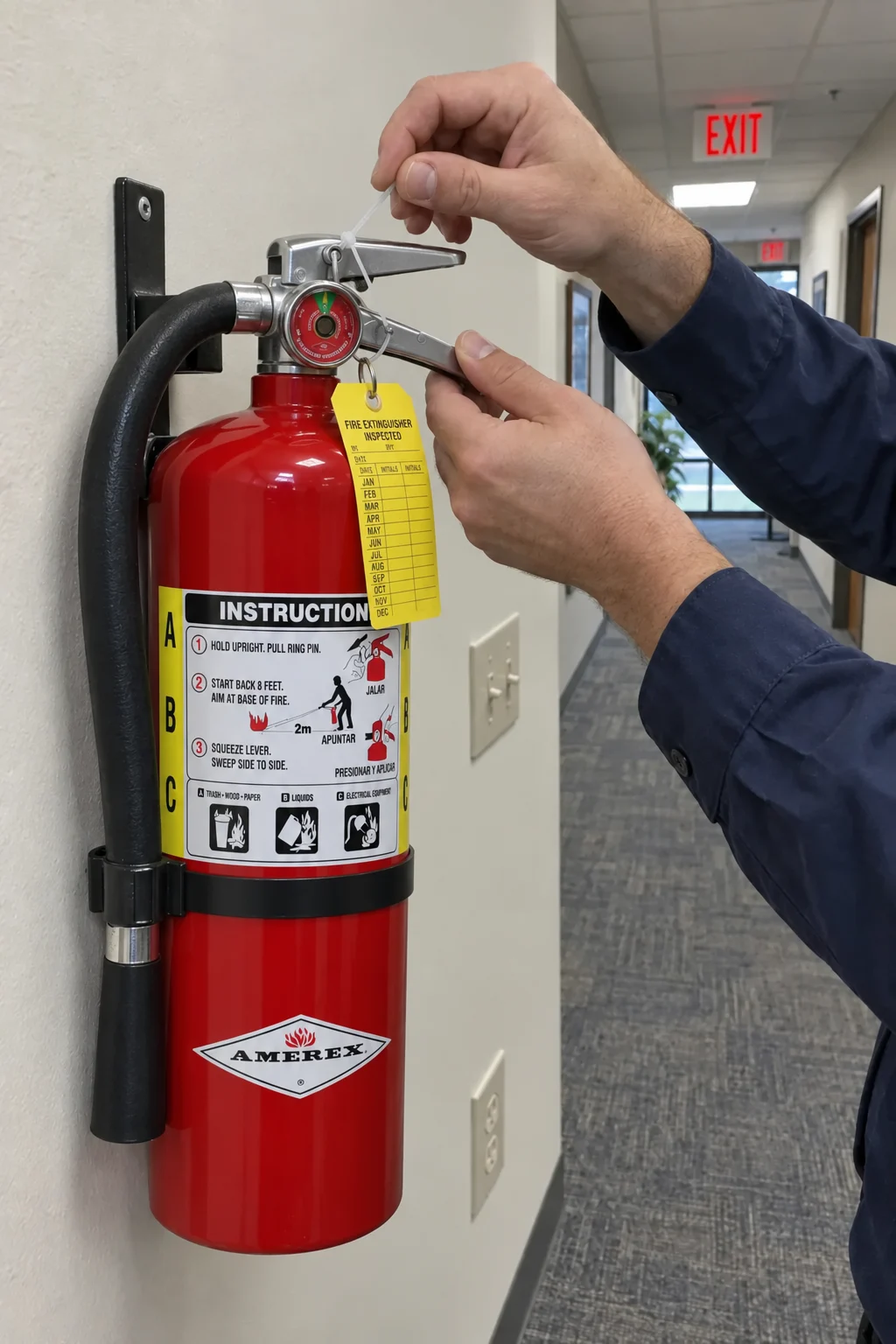 Inspecting Commercial Fire Extinguisher